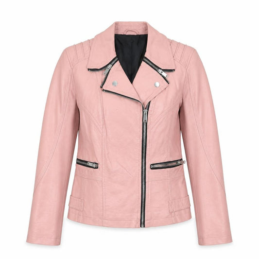 Front view of Preworn women’s pink jacket, size UK 8