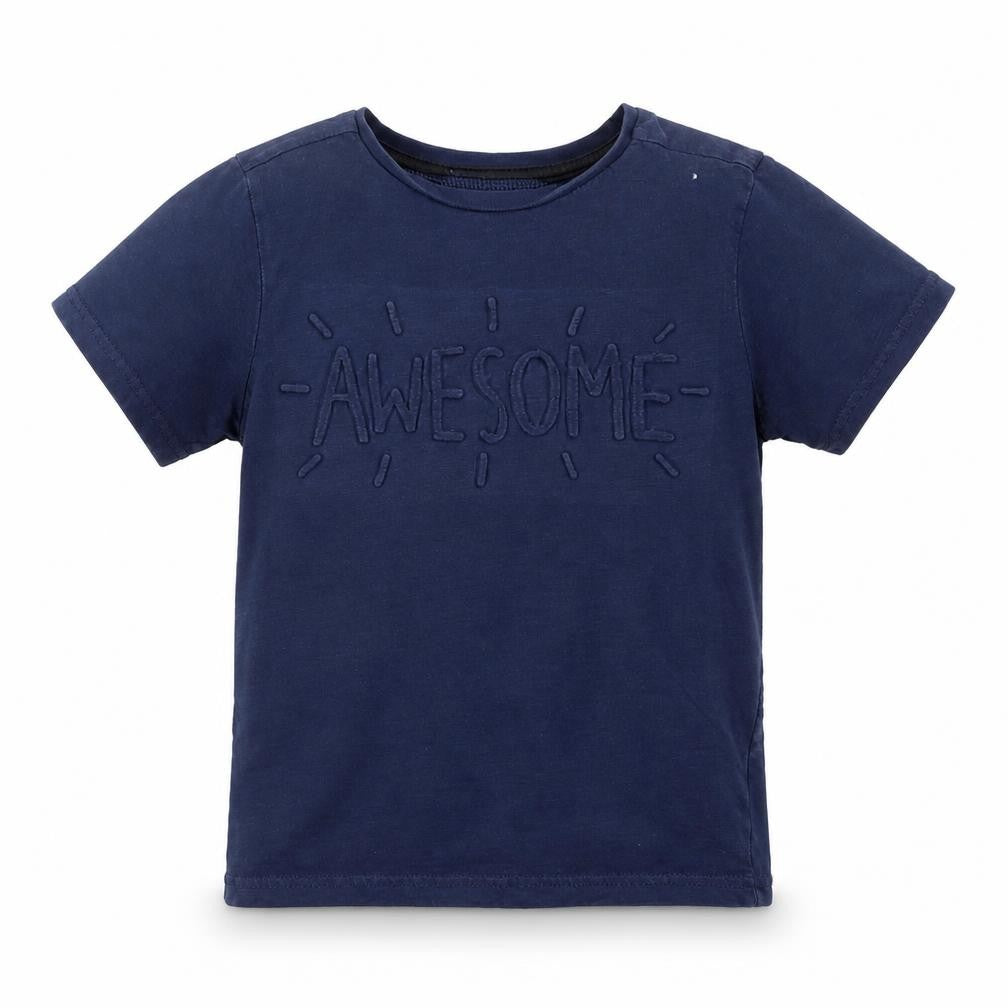 Front view of George boys’ blue basic t-shirt, size 5-6, years