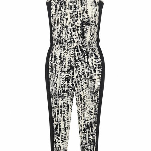 Warehouse Womens Black Geometric  Jumpsuit One-Piece Size 8 L26 in