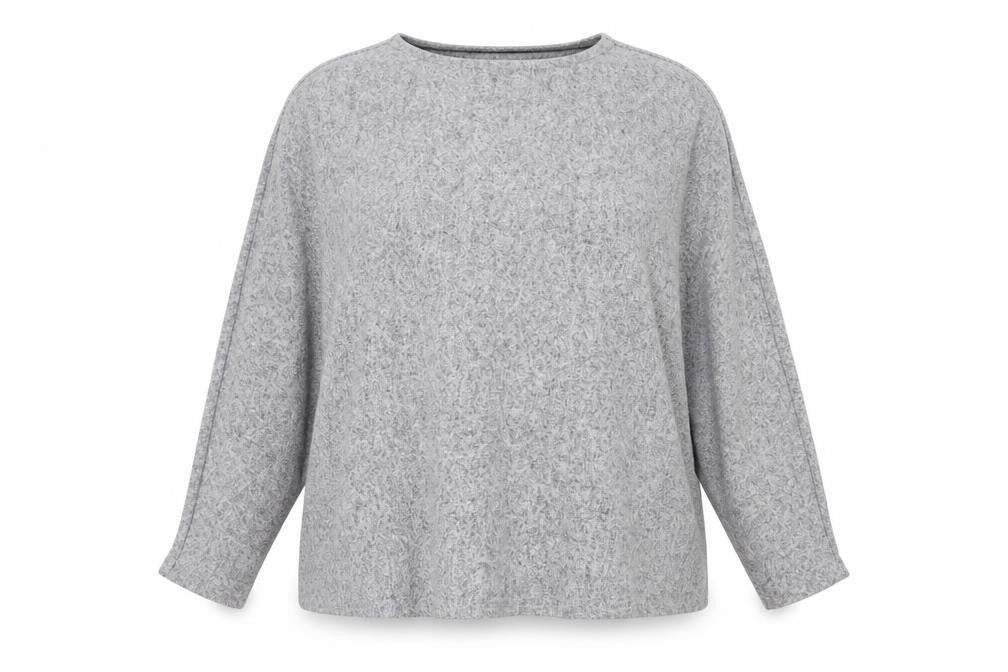 Front view of H&M women’s grey knit jumper, size XL