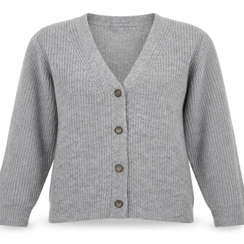 b.young Womens Grey  Knit Cardigan Jumper Size XL