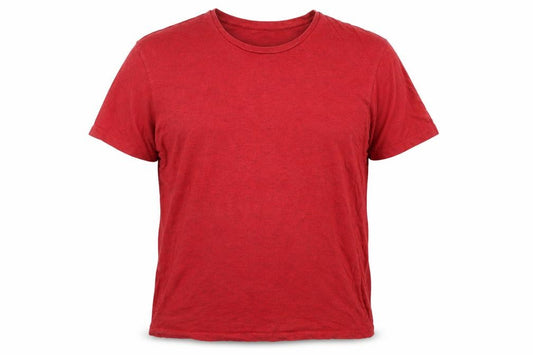 Front view of Preworn men’s red t-shirt, size L