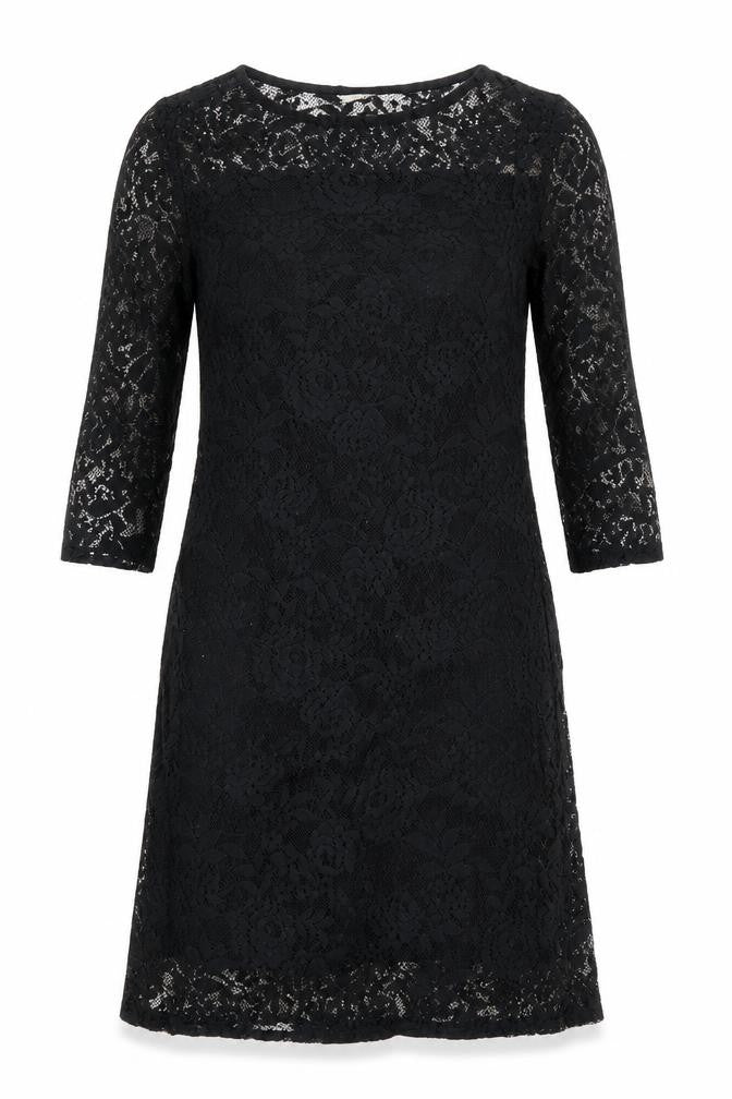 Front view of Tu women’s black floral bodycon, size UK 8