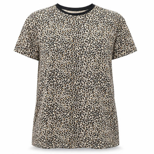 Brave Sould Womens Brown Animal Print  Basic T-Shirt Size XL