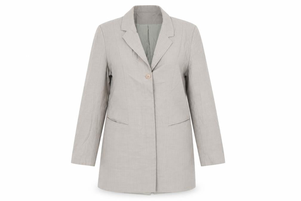 Front view of Premium women’s brown jacket blazer, size UK 12