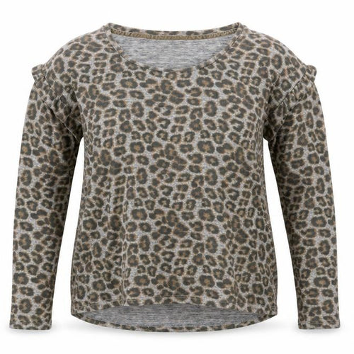 Lounge Womens  Animal Print  Pullover Sweatshirt Size 6
