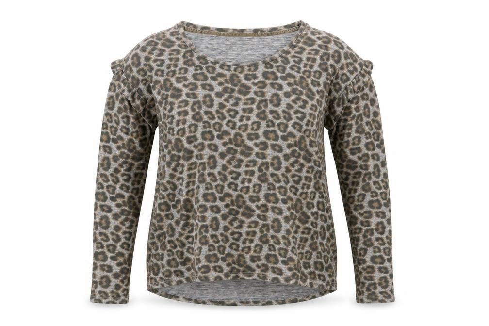 Lounge Womens  Animal Print  Pullover Sweatshirt Size 6