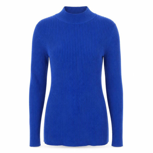 Front view of Primark women’s blue jumper, size UK 10