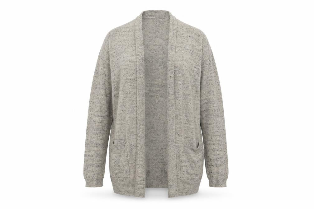 Front view of Atmosphere women’s brown cardigan jumper, size UK 8