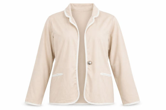Front view of Atmosphere women’s pink jacket blazer, size UK 10