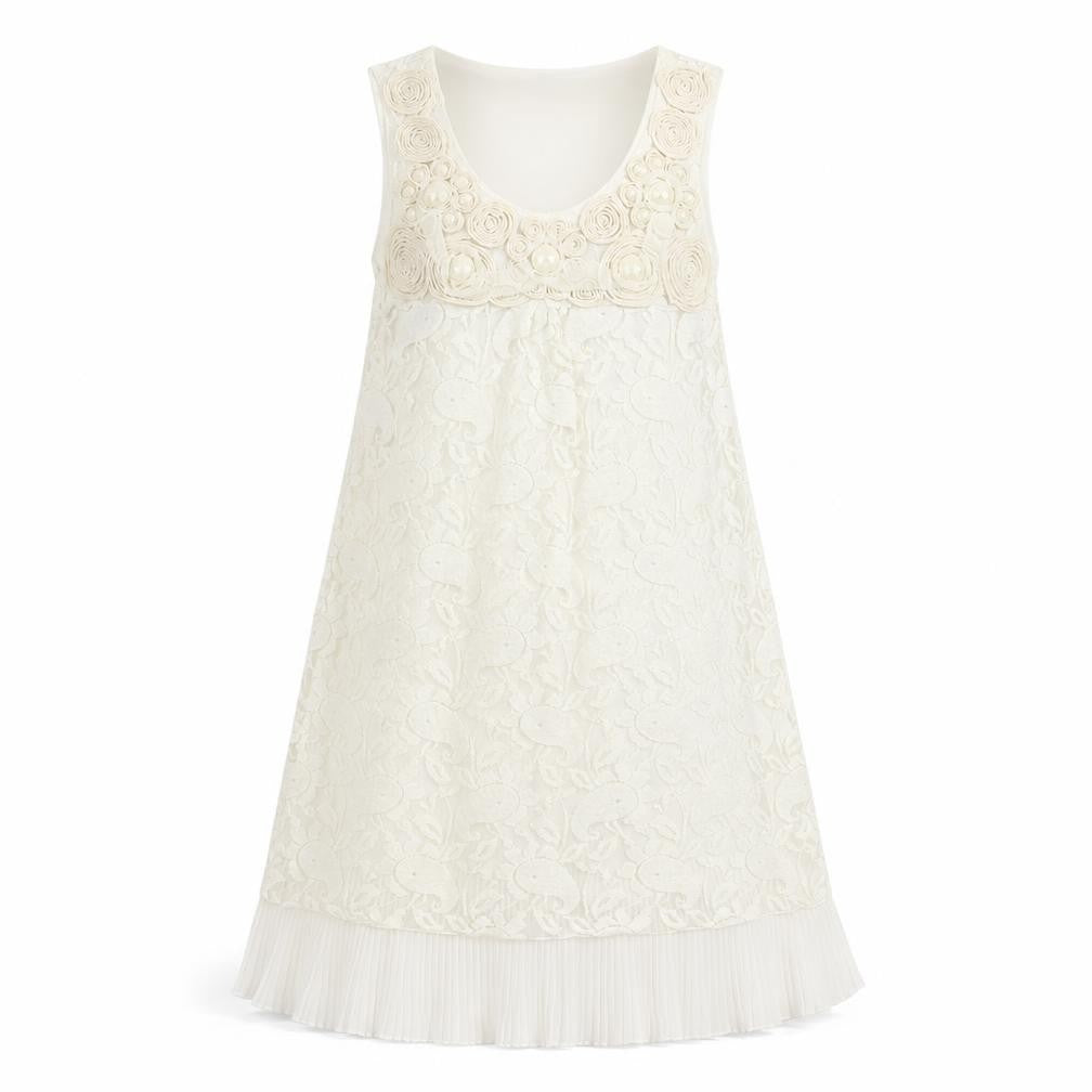 cutie Womens White Floral  A-Line  Size S