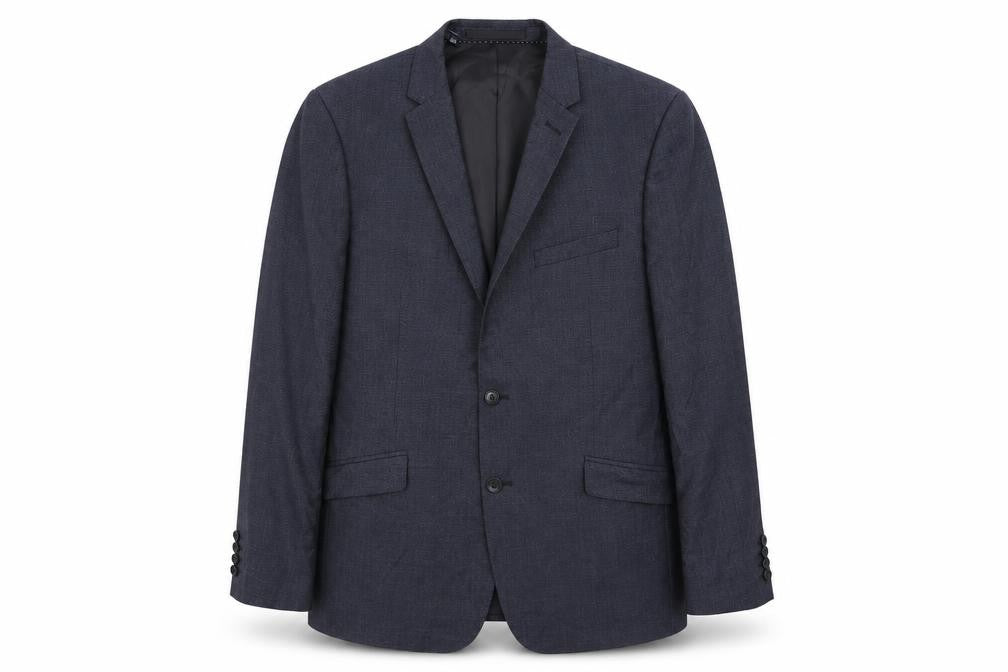 Front view of John Lewis men’s blue jacket blazer, size 42