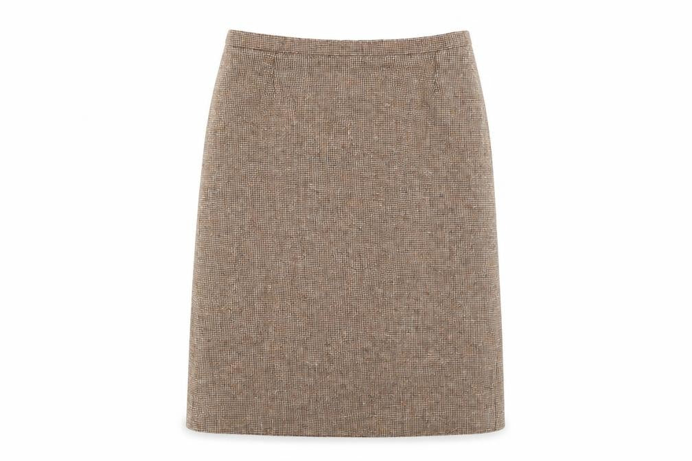 Preworn Womens Beige   A-Line Skirt Size 34 in
