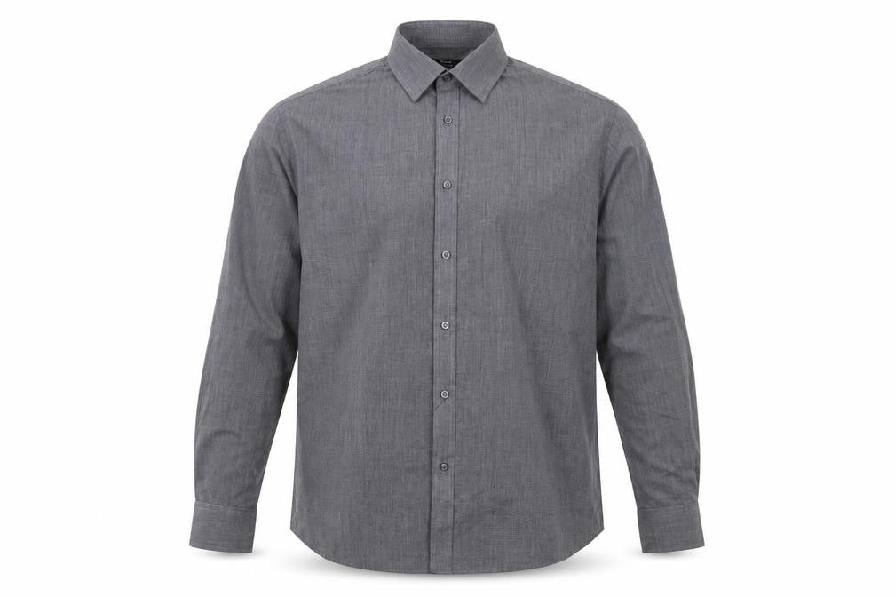 Front view of Asda George men’s grey button-up, size 17