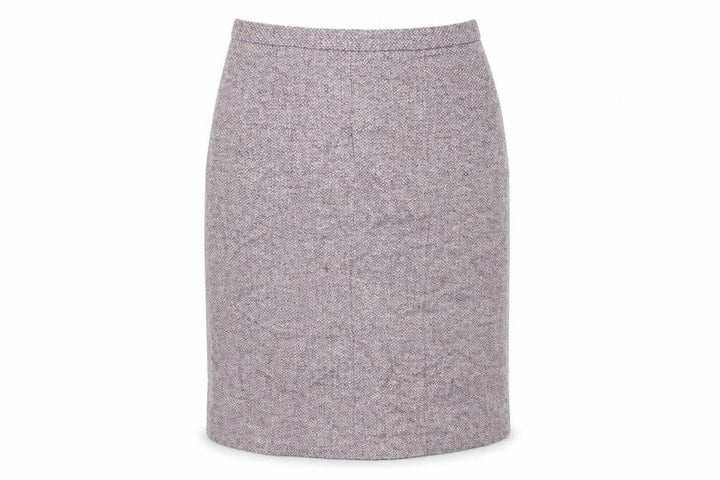 Front view of cotsworld women’s purple a-line skirt, size UK 10