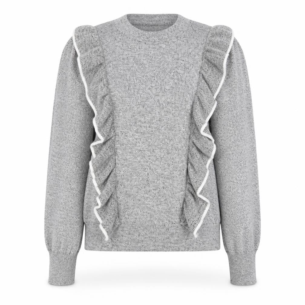Front view of Topshop women’s grey jumper, size UK 12