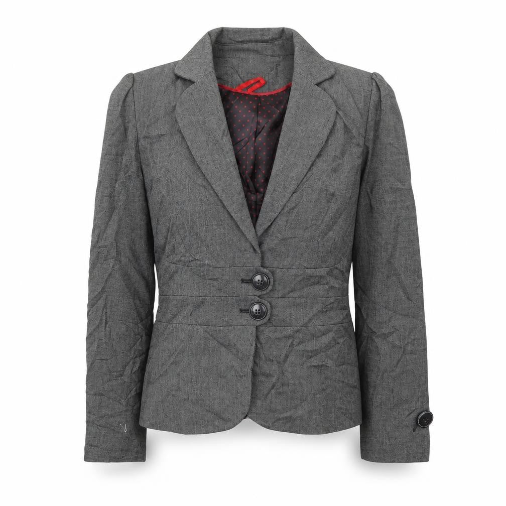 Front view of Marks & Spencer women’s grey jacket blazer, size UK 10