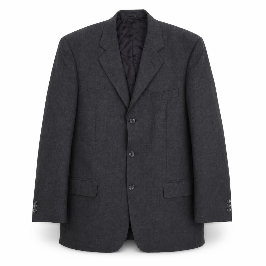 Front view of Maconde men’s grey jacket suit jacket, size 40