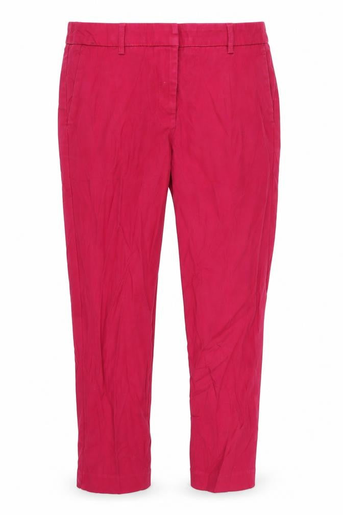 Front view of Next women’s pink capri trousers, size UK 10, 23-inch leg