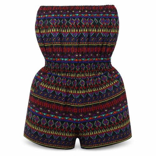 Ocean Club Womens Black Geometric  Playsuit One-Piece Size 8