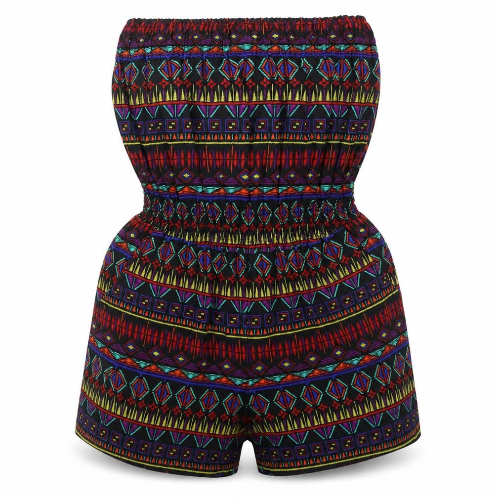 Ocean Club Womens Black Geometric  Playsuit One-Piece Size 8