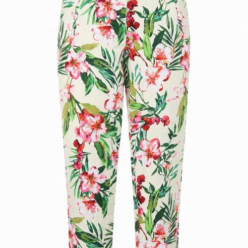 F&F Womens White Floral  Trousers  Size 8 L26 in