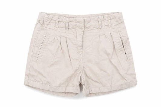 Front view of Girl 2 Girl girls’ beige cut-off shorts, size 6, years