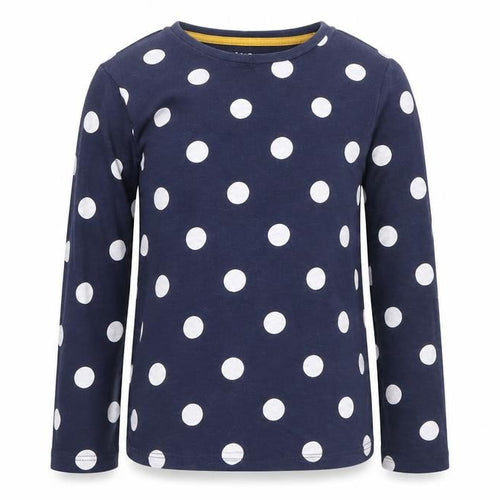 F&F Girls Blue Polka Dot  Basic T-Shirt Size 5 Years