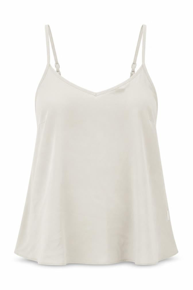 Front view of Atmosphere women’s white camisole tank, size UK 8