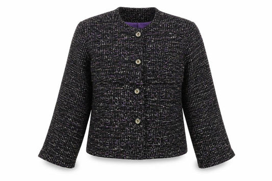 Front view of Classics women’s black jacket, size UK 12