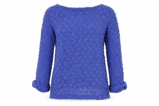Front view of New Look women’s blue jumper, size UK 8