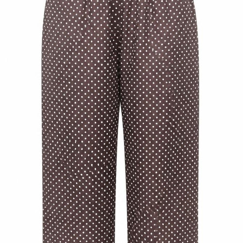 Preworn Womens Brown Polka Dot  Trousers  Size 12 L28 in