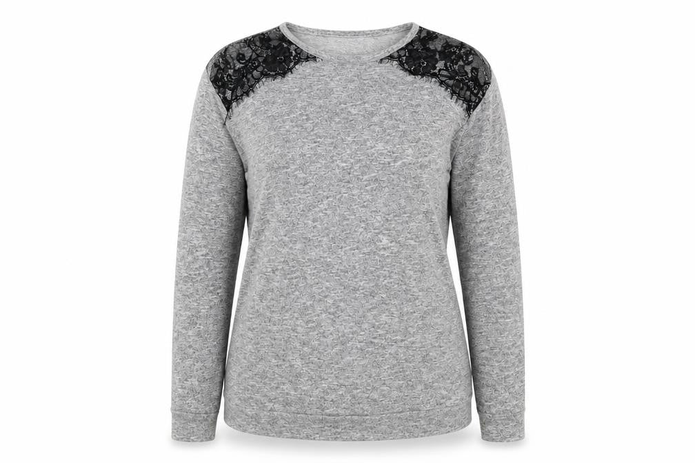 Front view of Atmosphere women’s grey basic blouse, size UK 10