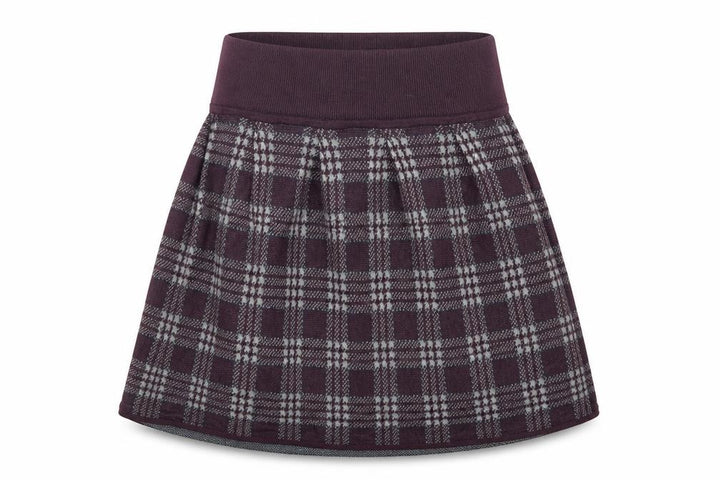 Oasis Womens Purple Check Knit A-Line Skirt Size XS