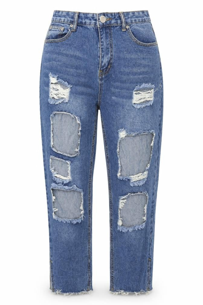Nasty Gal Womens Blue Denim Mom Jeans Size 8 L23.5 in