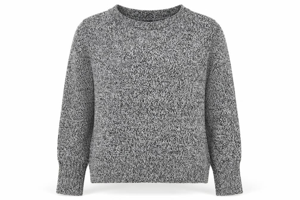 Front view of H&M women’s grey knit jumper, size S
