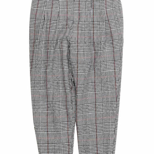Bershka Womens Grey Houndstooth  Trousers  Size 10 L24 in