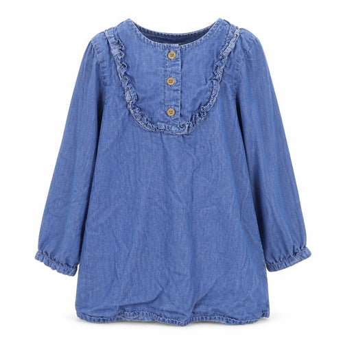 Primark Girls Blue  Denim Shirt Dress  Size S