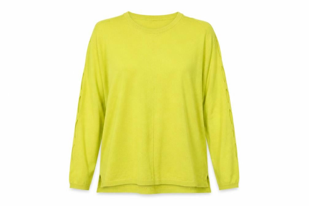 George Womens Yellow  Knit Pullover Jumper Size 12  - Cut out sleeves