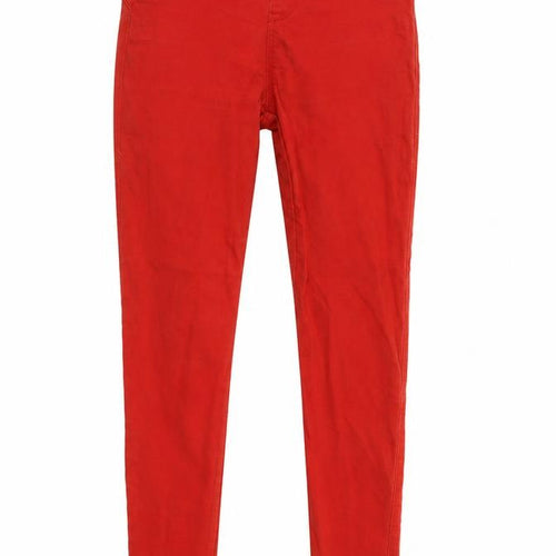 Denim & Co. Womens Red  Denim Jegging Jeans Size 8 L28 in