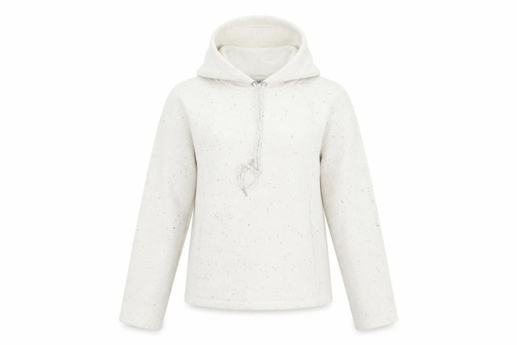 Front view of Matalan women’s white pullover hoodie, size UK 8