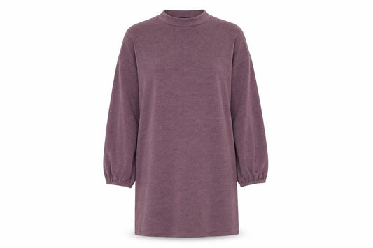 Front view of Select women’s purple jumper dress, size UK 10
