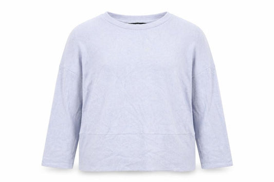 Front view of F&F women’s blue jumper, size UK 14