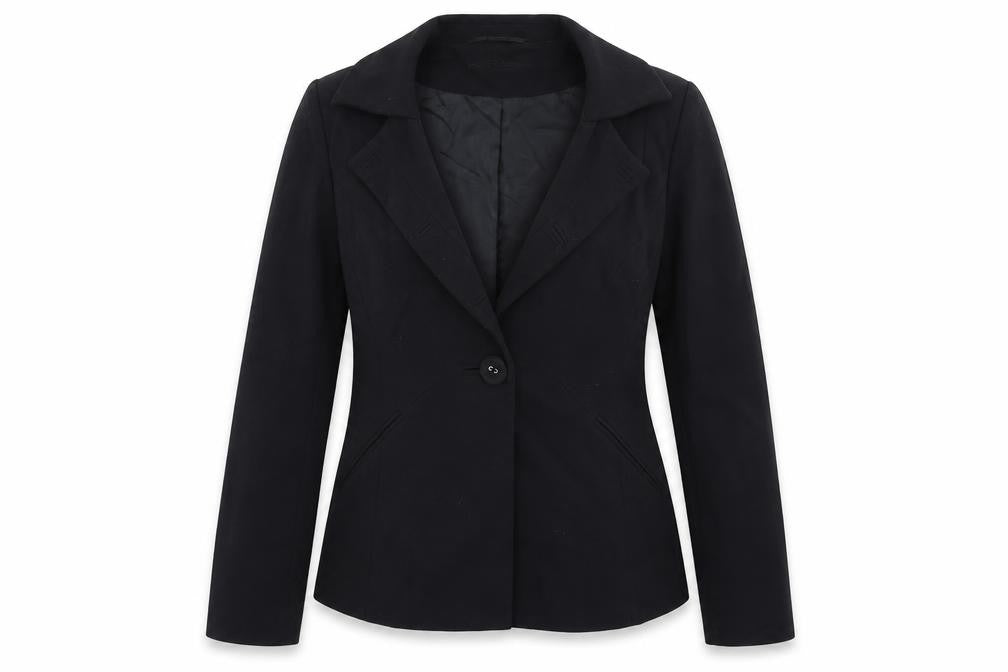 Front view of Planet women’s blue jacket suit jacket, size UK 6
