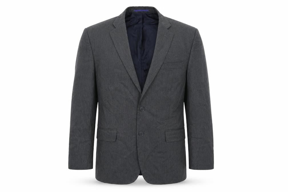 Front view of Marks & Spencer men’s grey jacket suit jacket, size 40