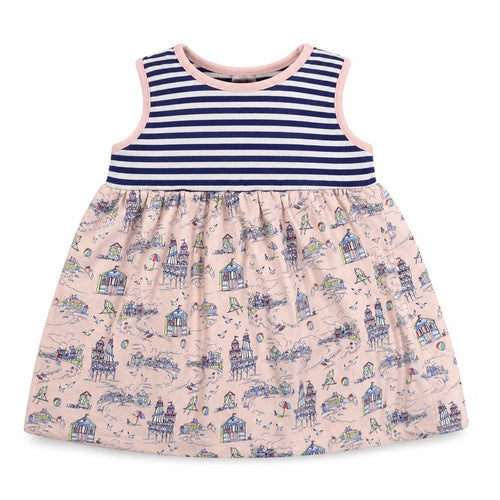 Mini Club Girls Multicoloured Striped  Fit & Flare  Size 9-12 Months