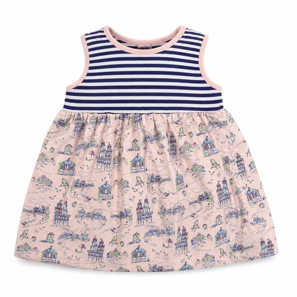 Mini Club Girls Multicoloured Striped  Fit & Flare  Size 9-12 Months