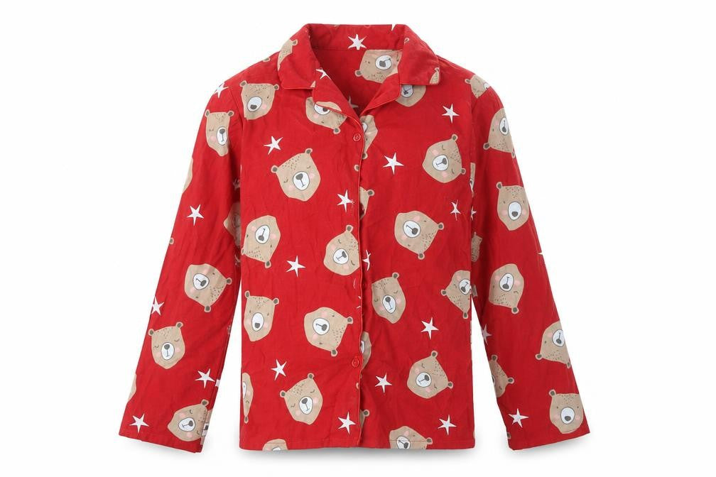 GIRLS Girls Red Animal Print  Top Pyjama Top Size 10-11 Years