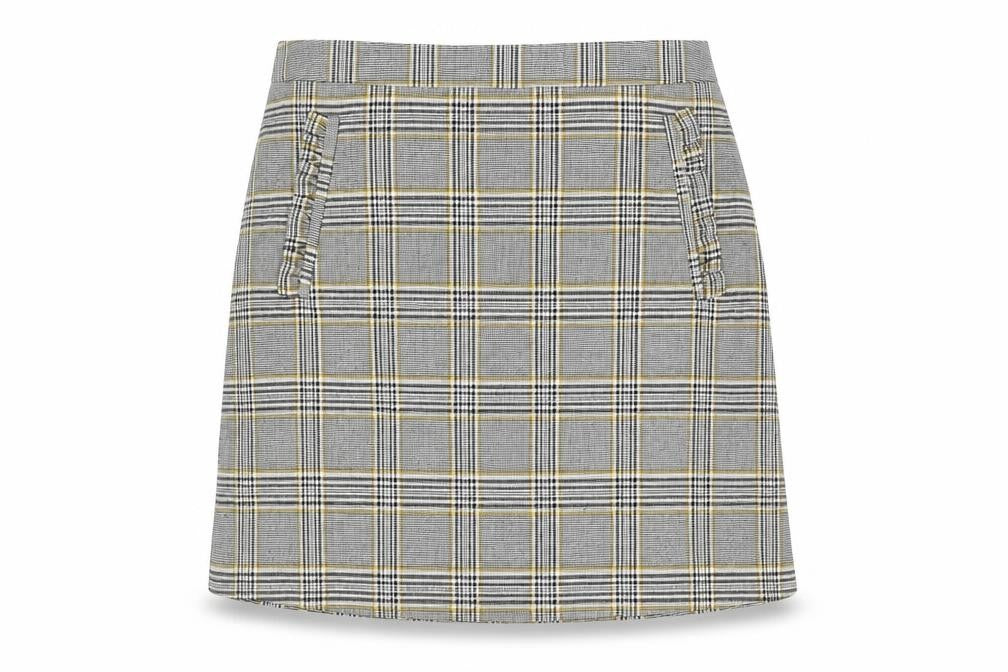 F&F Womens Grey Check  Bandage Skirt Size 10