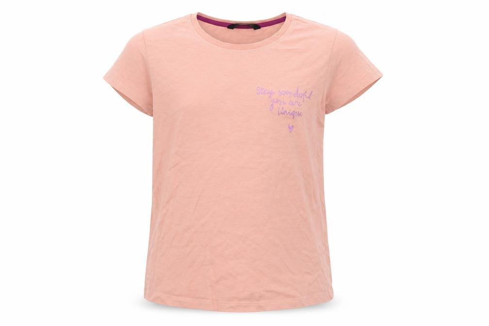 Front view of George girls’ beige basic t-shirt, size 10-11, years